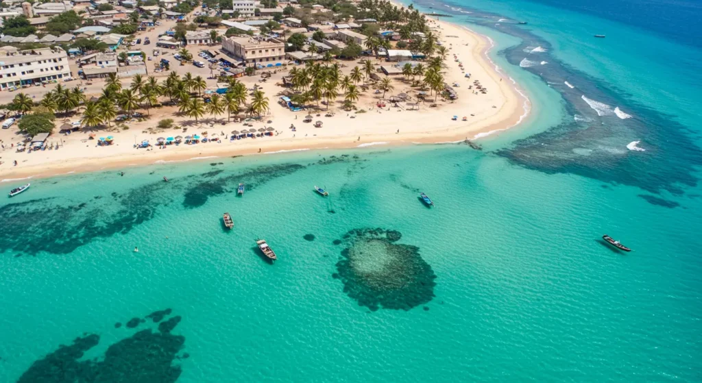 Lido Beach Mogadishu Somalia tourism aerial view